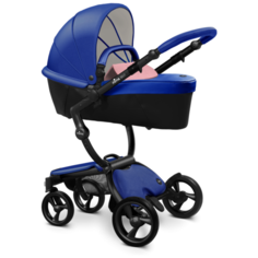Коляска-трансформер Mima Xari (2 в 1), royal blue/pixel pink/black frame, цвет шасси: черный