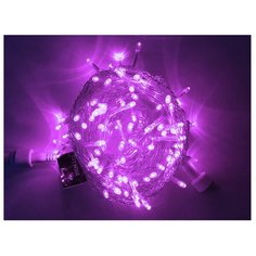 Гирлянда Rich LED Нить RL-S10C-220V-T, 1000 см, 100 ламп, фиолетовые диоды/прозрачный провод