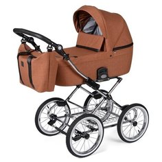 Универсальная коляска Noordline Nicole Classic (3 в 1), terracota/chrom, цвет шасси: серебристый
