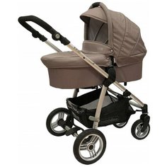 Универсальная коляска Bebe Due Beyond, бежевый, цвет шасси: серебристый