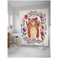 Штора для ванной JoyArty Радостный медведь 180х200 (sc-14527)