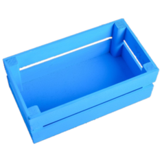 Кашпо Дарим красиво Двушка Лайт 24.5х13.5х9 голубой