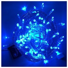 Гирлянда Rich LED нить RL-S10C-220V-T/B (1000 см), 100 ламп, синий/прозрачный провод