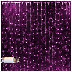 Гирлянда Rich LED занавес RL-C2*3-CW/P (200 х 300 см), 600 ламп, розовый/белый провод