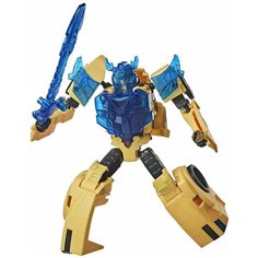 Трансформер Hasbro Transformers Бамблби. Battle Call Trooper Class (Кибервселенная) E8373 желтый/синий