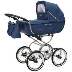 Коляска для новорожденных Reindeer Vintage 2020 (люлька), VN5/bl, цвет шасси: серебристый