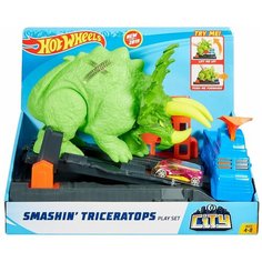 Трек Hot Wheels Smashin Triceratops GBF97