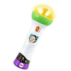 Интерактивная развивающая игрушка Fisher-Price Смейся и учись. Микрофон Ученого Щенка (FTF66), белый/зеленый/фиолетовый