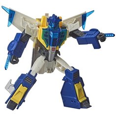 Робот-трансформер Hasbro Transformers Bumblebee Cyberverse Adventures Battle Call Trooper Class Meteorfire Review E83755L0 синий/серый