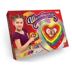Набор креатив.творч.Шкатулка "Блестящая мозаика".Набор 3 "Сердце" Danko Toys
