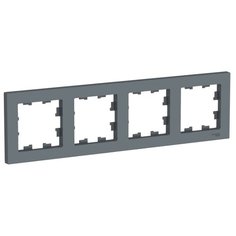 Рамка 4п Schneider ElectricATN000704 AtlasDesign, серый