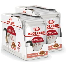 Влажный корм для кошек Royal Canin Instinctive, профилактика избыточного веса, профилактика МКБ 24 шт. х 85 г (кусочки в соусе)