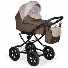 Коляска CHARLOTTE 18 Classic 12" (Indigo) (Cr 37 (коричневый+бежевый))