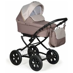 Коляска CHARLOTTE 18 Classic 12" (Indigo) (Cr 31 (бежевый+св.бежевый))