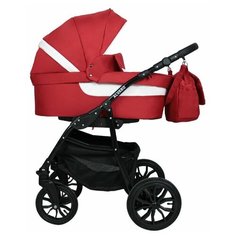 Коляска детская Alis ALVARO F 3в1 Al 08 (красный+белая кожа)