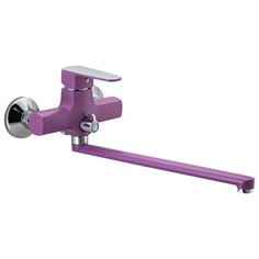 Смеситель для ванны EKKO E22302 однорычажный, длинный излив (фиолетовый) ЕККО
