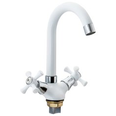 Смеситель для кухни EKKO E13332 (Белый) ЕККО