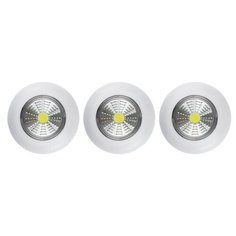 Фонарь-подсветка сд Pushlight 3Pack белый, COB 3 Вт, 3 шт, бат. 3xAAA, 3шт, Ritter REV