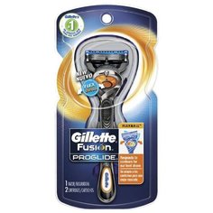 Бритвенный станок Gillette Fusion5 ProGlide Flexball ,черный/серебристый, сменные кассеты 2 шт.