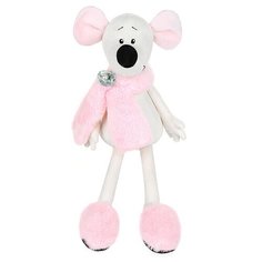 Мягкая игрушка Maxitoys Крыса Василиса в розовом шарфике и тапочках 23 см