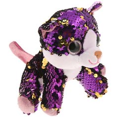 Мягкая игрушка ABtoys Кошка с пайетками 14 см