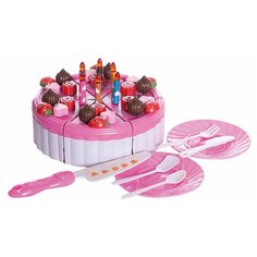 Набор продуктов с посудой Junfa toys Торт фруктовый WK-C6244 разноцветный