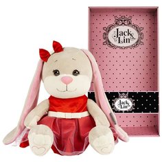 Мягкая игрушка Jack & Lin Зайка Лин в нарядном красном платье 25 см