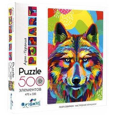 Пазл Origami Арт-терапия Поп-арт Волк (05622), 500 дет.