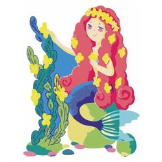 Рыжий кот Картина по номерам "Волшебная русалка" 22х30 см (HS158)