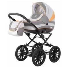 Универсальная коляска RANT Fabio Classic (2 в 1), 04 серый/коричневый, цвет шасси: черный РАНТ