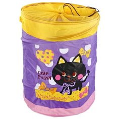 Корзина Наша игрушка Котенок 38х46 см (10033-3) фиолетовый