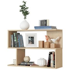 Книжная полка MfMaster Файн-13 80х25х55 см, дуб молочный МФ Мастер