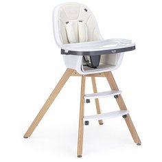 Стульчик для кормления Nuovita Gourmet 2 в 1, Lattiero, Legno/Молочный, Деревянный