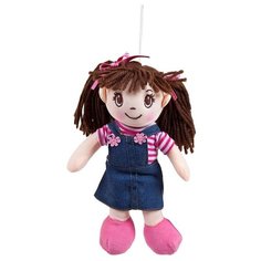 Мягкая игрушка ABtoys Кукла в джинсовом сарафане 20 см