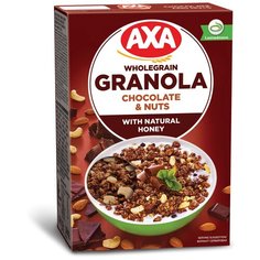 Мюсли AXA Muesli Crispy хрустящие медовые хлопья и шарики с шоколадом и орехами, коробка, 250 г
