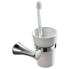 Стакан для зубных щеток IDDIS Vico VICSBC1I45, хром/белый