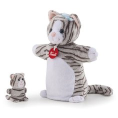 Trudi Игрушка на руку Полосатая кошка с котенком, 29865