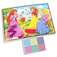 Рыжий кот Мозаика гелевая Принцессы в саду (М-8816)