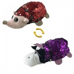 Мягкая игрушка ABtoys Вывернушка Ёжик-Корова с пайетками 6 см