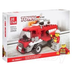 Конструктор Jie Star Town 22029 Пожарная машина 3 в 1