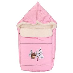 Конверт-мешок Сонный Гномик Маша и Медведь 84 см розовый