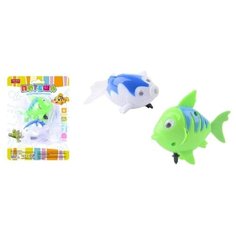 Игрушка заводная для ванной Junfa "Рыбки "Потеша" 2шт (белая и зеленая)
