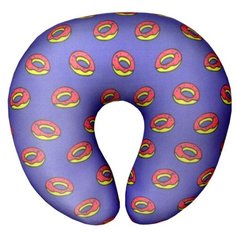 Антистрессовая подушка для шеи Штучки, к которым тянутся ручки "Вкусняшки" фиолетовая