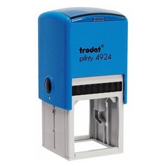 Оснастка для печати (D=40 мм) и штампа (40х40 мм), синий, TRODAT 4924, крышка, подушка в комплекте, 52902