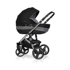 Коляска 2 в 1 BRUNO SILVER Riko черный