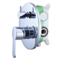 Смеситель встраиваемый подключение на 2 выхода в монтажном боксе Swedbe Platta 5518