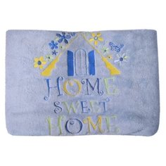 Плед велсофт "Sweet Home", 100% полиэстер, размер 80*120 см (blue) Kidboo