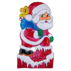 Н.г.панно дед мороз на крыше 52х19 Snowmen