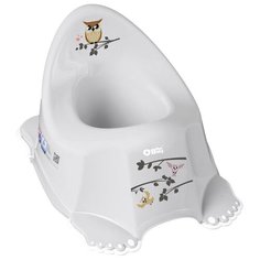 Горшок детский Tega Сова нескользящий серый