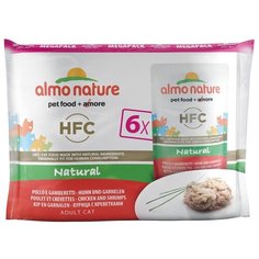 Влажный корм для кошек Almo Nature с курицей, с креветками 6 шт. х 55 г